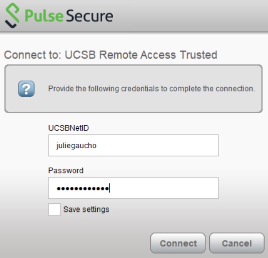 Pulse Secure VPN Client on Windows UC Santa Barbara Information